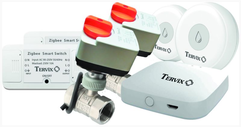4912621 Система захисту від потопу для розумного будинку Tervix ZigBee Water Stop Premium на 1 трубу 1/2"