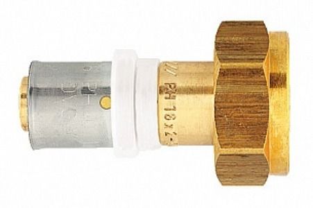 Прес-перехідник з накидною гайкою та євроконусом Herz 16x2 G 3/4