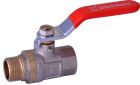Кульовий кран PROFESSIONAL 1 1/4` НВ червона ручка PN 40