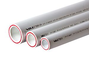 10033736 VALTEC PPR FIBER 50 мм армована скловолокном поліпропіленова труба 4000 мм Італія, температура до 90°C, гарантія 7 років