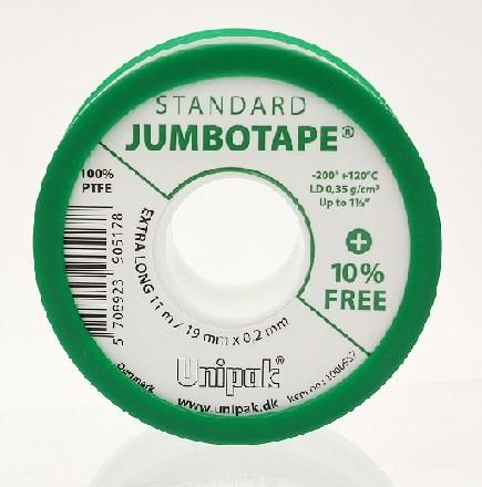 Фум стрічка UNIPAK Jumbotape Standard (10m x 19mm x 0,2mm)