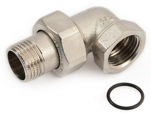 General Fittings американка кутова ЗВ 1/2` нікель з кільцем ущільнювача (2700I4N040400A)