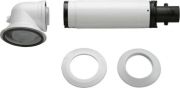 Bosch AZB 916. Горизонтальный коаксиальный комплект Ф60/100 (колено 90° + удлинитель 990-1200 мм) (7736995011)