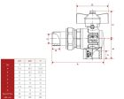 Кран м'яч. кут. з американкою Itap IDEAL MF 1` Full Flow (2980100)