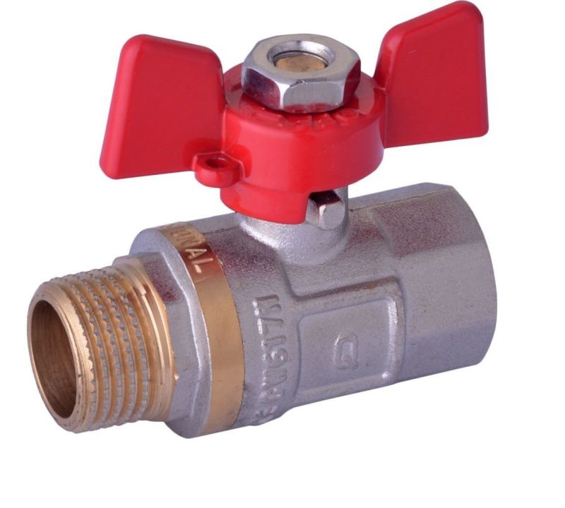 Кульовий кран PROFESSIONAL 1/2` НВ червоний метелик PN 40