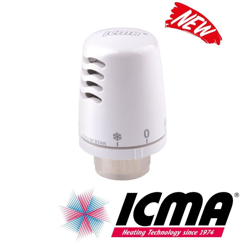 1100 ICMA Термостатична головка М28х1,5 рідинна біла (налаштування 7 ... 28 C) (821100AC20)