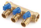 General Fittings колектор для води з кранами 3/4`х3/4` на 3 виходи (630057N0505B3H)