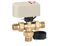 Caleffi кран шаровый зонный трехходовой с приводом 1`