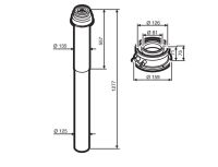 Buderus (конд.) AZB 919 Коаксиальный вертикальний комплект, Ф 80/125 мм (7719003672)