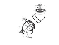 Buderus (конд.) AZB 608/1 Коаксиальный отвод 45° (2 шт.), Ф 80/125 мм (7719002767)
