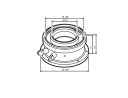 Buderus (конд.) AZB 931 / Адаптер для подключения коаксиальных дымоходов Ф 80/125 мм к котлам с подключением Ф 80/125 мм (7716780184)