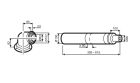 Buderus (конд.) Коаксильний горизонтальний комплект: відведення 90° + подовжувач 990-1200 мм, Ф 60/100 (7736995011)