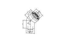 Buderus Коаксиальный отвод (2шт.) Ф 60/100 - 45° (7736995071)