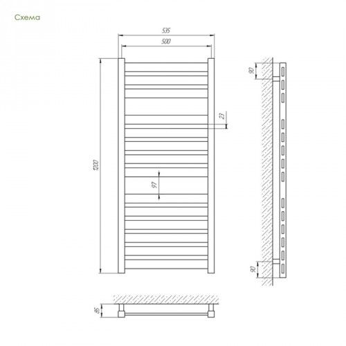 Сушка для рушників Laris Бонд П14 500х1200 mm