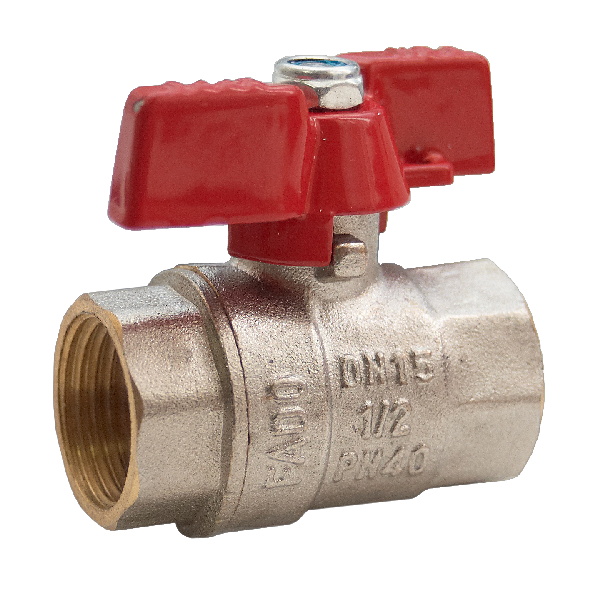 Кран кульовий FADO New PN40 20 3/4'' ВВ метелик (KB2)