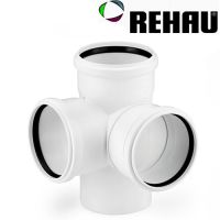 Rehau для внутрішньо. каналізації Хрестовина двоплощинна RAUPIANO PLUS 90/90/90 — 87 ( 123724003 )