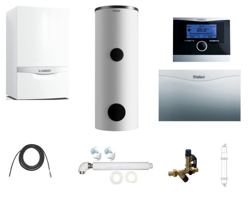 Пакет Vaillant ecoTEC plus VU OE 656+VIH R500 + VRC470 + VR 61 Патрон для пом'якшення води підживлення (0020200177)