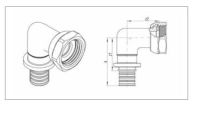 REHAU Угловой переходник RAUTITAN RX с накидной гайкой 16 - G 1/2 (1 366268 1 002)