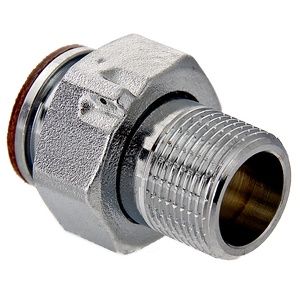 VTr.611.N.0004 Штуцер с накидной гайкой, для счетчика 1/2` НИКЕЛЬ Valtec
