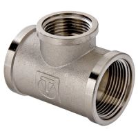 VTr.750.N.0706 Тройник перех. резьб. 1 1/4`х1`х1 1/4` НИКЕЛЬ Valtec