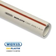 10045526 WAVIN Ekoplastik FIBER BASALT PLUS Труба поліпропіленова армована базальтовим волокном 75 мм, 4000 мм, до 90°C, Чехія, гарантія 10 років