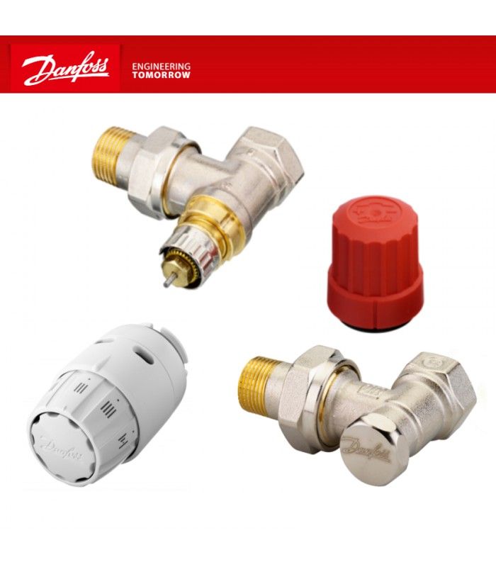 013G2219 Danfoss Комплект, 3 ел., RAS-C2+RA-N+RLV-S 1/2" кутовий