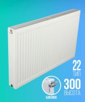 Стальной радиатор стальной ТИП 22 SMART E.C.A. 300х600 (SK)