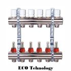 Колектор ECO Tehnology (регулювальні вентилі та кріпильні планки) 001С 1`x6