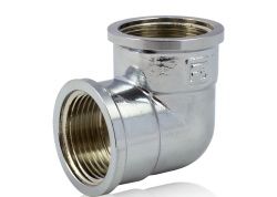 Коліно 90*612 ВР 1/4 R(хром) Sanha