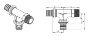 REHAU Трійник RAUTITAN RX із зовнішнім різьбленням 16-16-R 1/2 ( 366279001 )