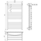 Сушка для рушників Laris Гранд з полицею П11 500х900 mm