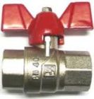 Кульовий кран Solomon 1/2` ВВ червоний метелик PN 40