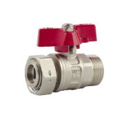 Кран кульовий FADO з накидною гайкою PN40 25 1` метелик (KG03)