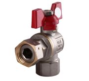 Кран кульовий кутовий із накидною гайкою SOLOMON 1/2" ВВ PN40 160401