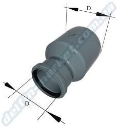 VSplast редукція 110х50 коротка для внутрішньої каналізації