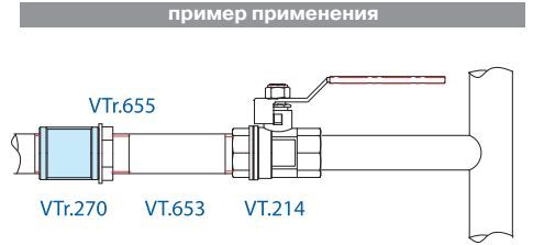 VTr.270.N.0008 Муфта НІКЕЛЬ 1 1/2 R Valtec