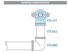 VTr.751.N.0004 Кутник вн.-вн. з кріпленням НІКЕЛЬ 1/2 R Valtec