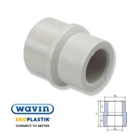 Wavin Ekoplastik Поліпропіленова редукційна муфта (нар/внутр) 50x40