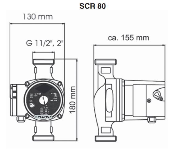 Насос циркуляційний Speroni SCR 32/80-180 (31.1.102390310)