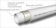 10033707 Firat Поліпропіленова армована скловолокном труба 25 мм 4000 мм сіра, до 90°C, Туреччина