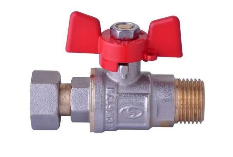 Кран кульовий прямий з накидною гайкою SOLOMON 1/2" ЗВ PN40 160406