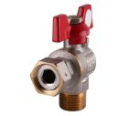 Кран кульовий кутовий з накидною гайкою SOLOMON 3/4" ЗВ PN40 160402