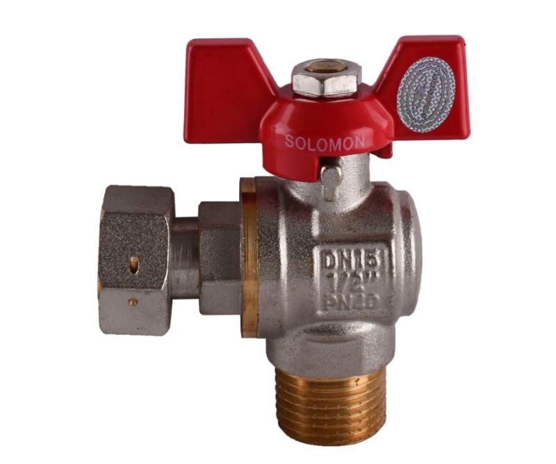Кран кульовий кутовий з накидною гайкою SOLOMON 3/4" ЗВ PN40 160402