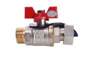 Кран кульовий прямий з накидною гайкою SOLOMON 3/4" ЗВ PN40 160406