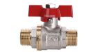 Шаровый кран Solomon 1/2" НН красная бабочка PN400 B1420
