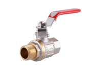 Шаровый кран Solomon 1/2" НВ красная ручка PN40 B1002