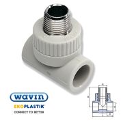 Wavin Ekoplastik Поліпропіленовий трійник з МРН 20x1/2 Rx20