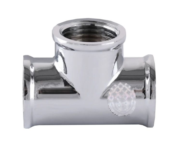 Трійник редукційний SOLOMON 1/2"х1"х1/2" ВВВ хром 8202 N