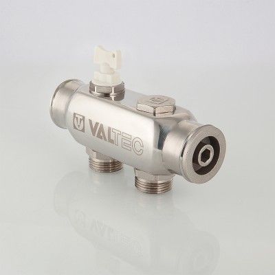 VTc.505.SS.060503 Valtec Колектор з нерж. сталі, з м-о розчинних. 50мм, 1 `х 3 вих. 3/4` Євроконус