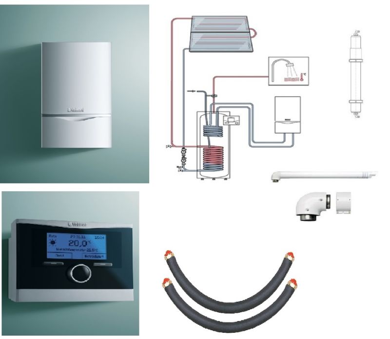 Пакет Vaillant ecoTEC plus VU OE 466/4+auroSTEP plus 2.250 HF+VRC470 Патрон для пом'якшення води підживлення (0020201549)